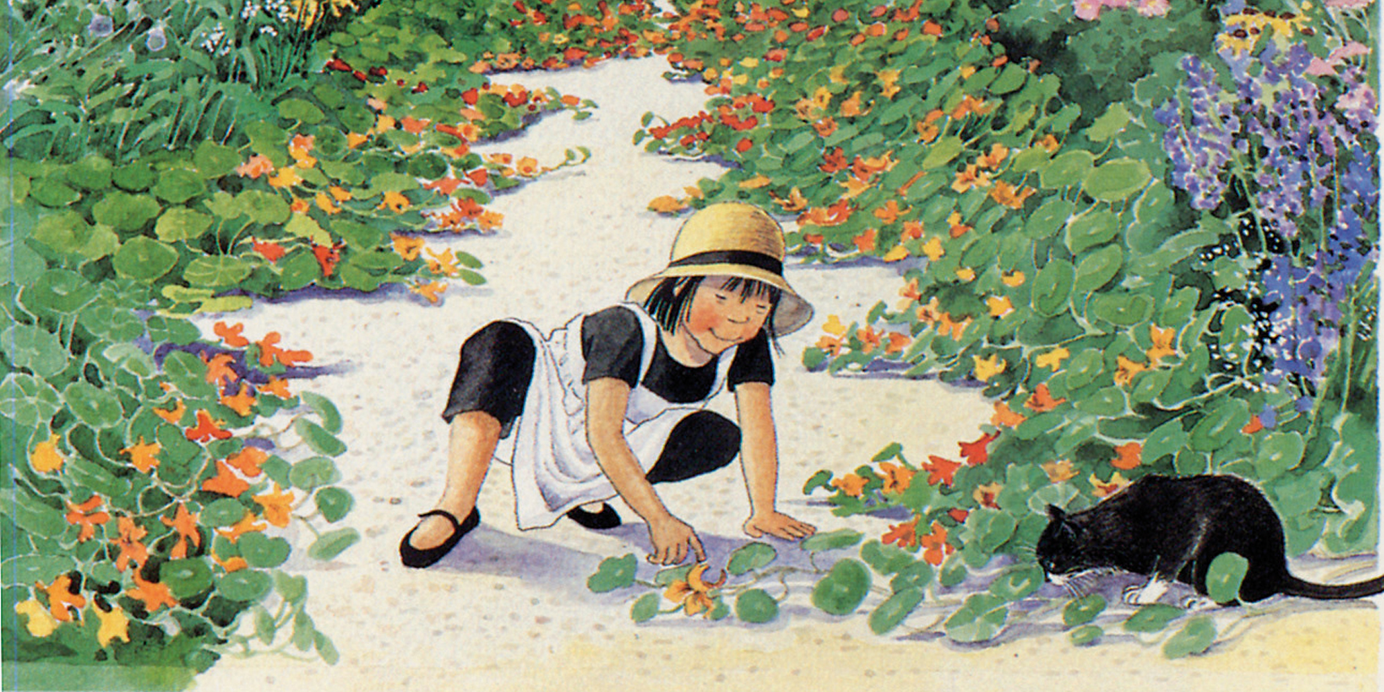 Linnea i målarens trädgård Bild