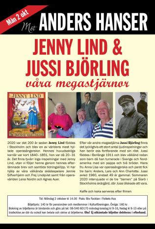 Möt Anders Hanser- Jenny Lind & Jussi Björling poster