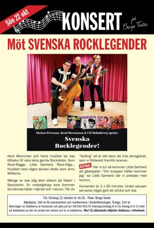 Konsert - Möt svenska rocklegender poster