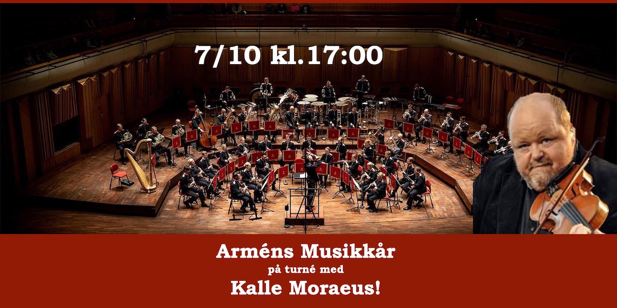 Arméns musikkår på turné med Kalle Moraeus! Bild