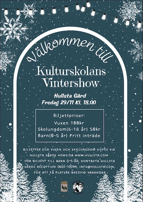 Kulturskolans Vintershow poster