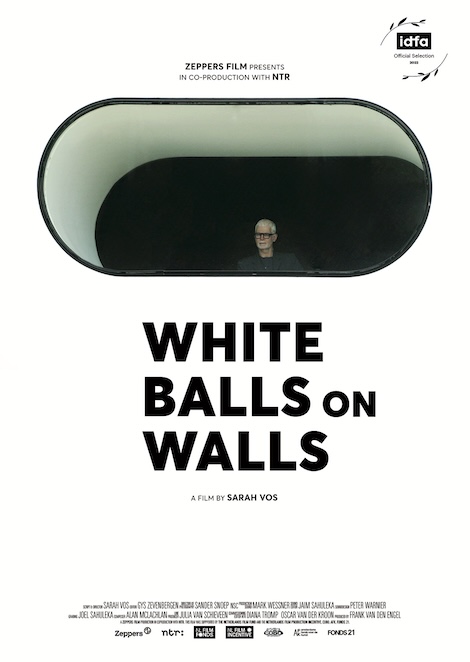 White balls on walls poster