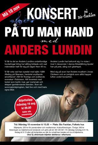 Konsert - På tu man hand med Anders Lundin poster