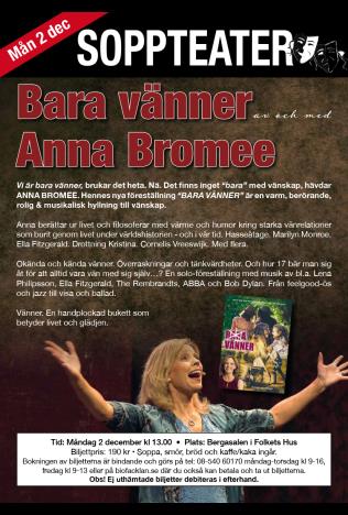 Soppteater - Bara vänner - av och med Anna Bromee poster