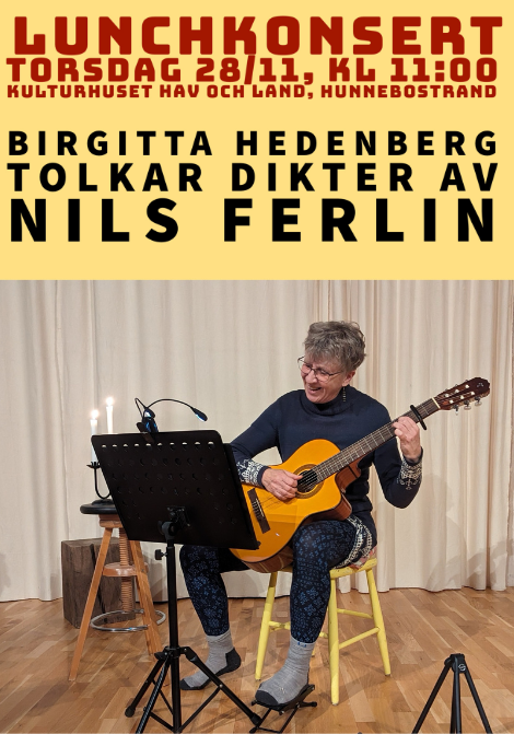 Lunchkonsert "Nils Ferlin" poster