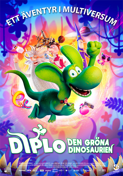 Diplo - den gröna dinosaurien poster