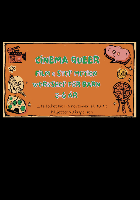 Cinema Queers film & stop-motion workshop poster