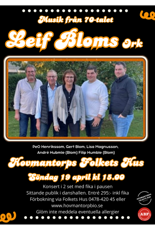 Konsert med Leif Bloms poster