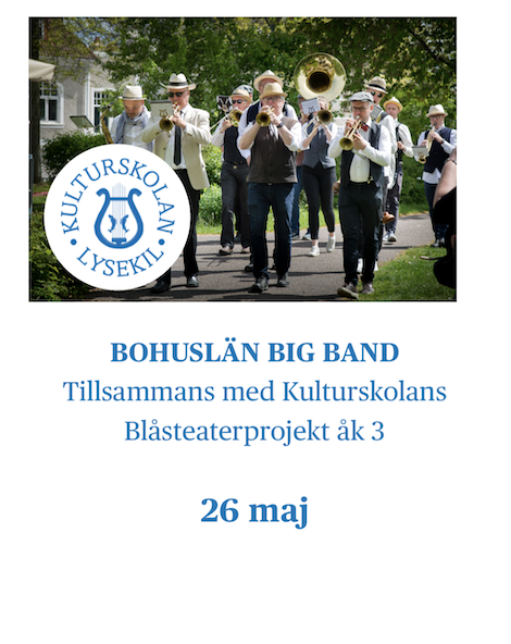 Affisch: Konsert - Bohuslän Big Band och Kulturskolan