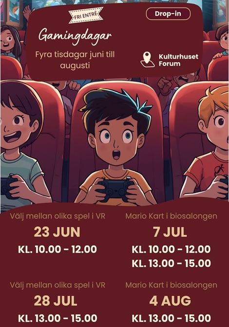 Affisch: Gamingdag på Forum 23 juni