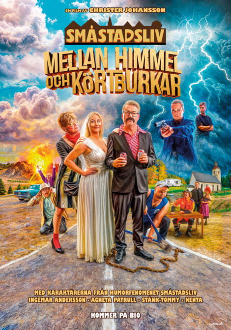 Affisch: Småstadsliv: Mellan himmel och körtburkar